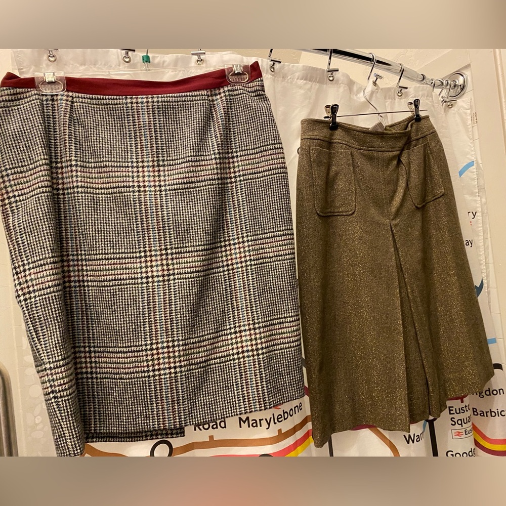 Boden A-Line Skirts in Plaid and Olive